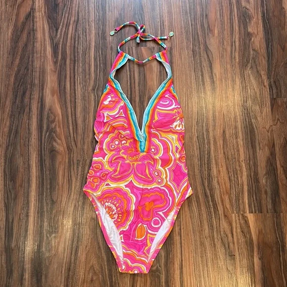 Trina Turk Morning Sunrise Plunge One Piece - Picture 8 of 14